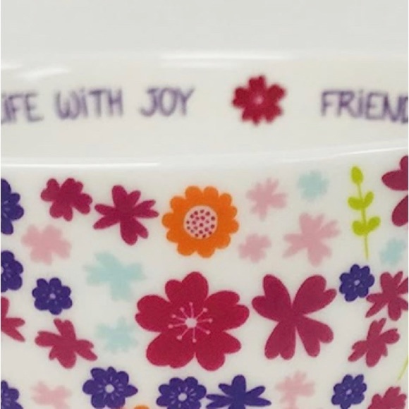 Portobello “Friends Fill Your Life With Joy" Floral Bone China Large Mug 18 oz - Picture 4 of 5